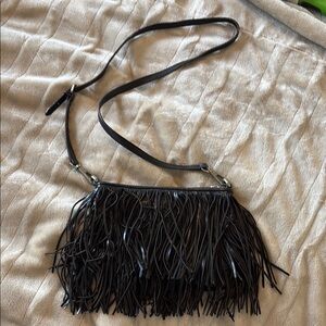 Rebecca Minkoff Black Finn Fringe Crossbody